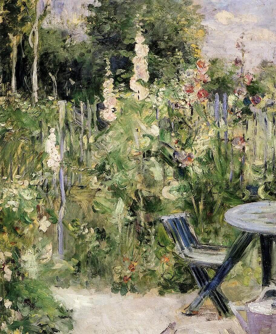 “Roses Tremieres” de Berthe Morisot